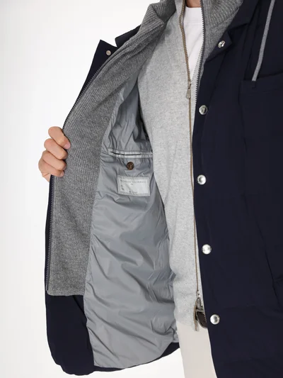 Пуховик цвет синий — превью 7