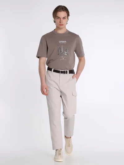 Брюки цвет хаки — превью 3