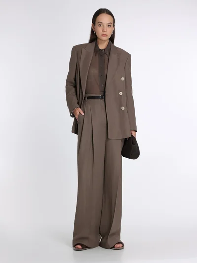 Брюки цвет шоколадный — превью 2