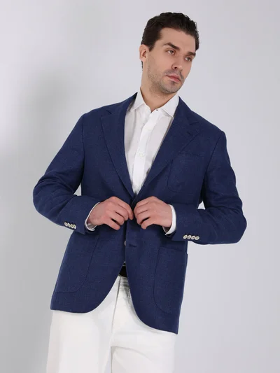 Пиджак цвет синий — превью 3