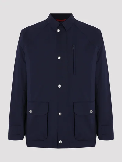 Ветровка цвет темно-синий — превью 1