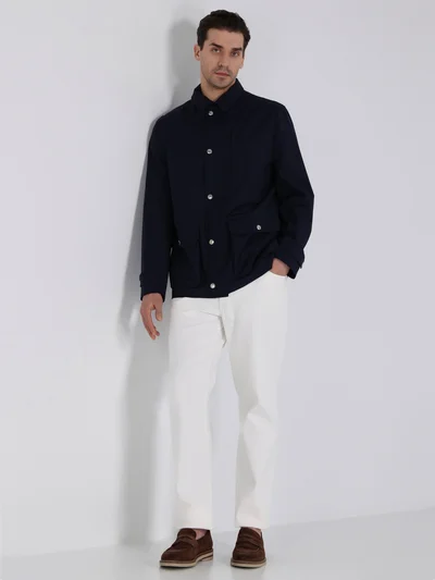 Ветровка цвет темно-синий — превью 4