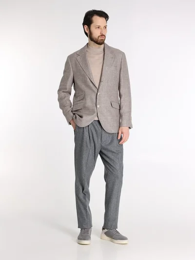 Пиджак цвет светло-коричневый — превью 3