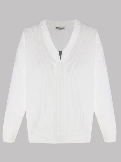 Пуловер цвет молочный — превью 1