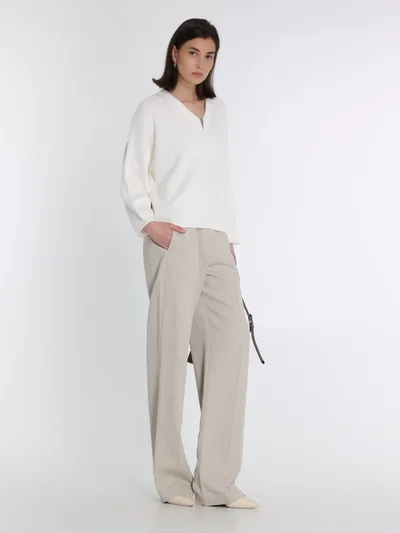 Пуловер цвет молочный — превью 4