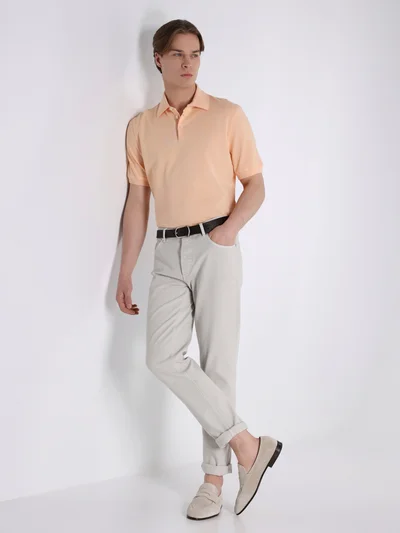 Поло цвет светло-оранжевый — превью 5