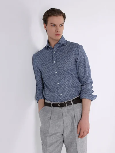 Рубашка цвет голубой — превью 2