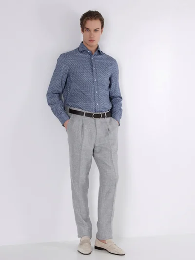 Рубашка цвет голубой — превью 3