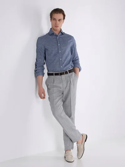 Рубашка цвет голубой — превью 4