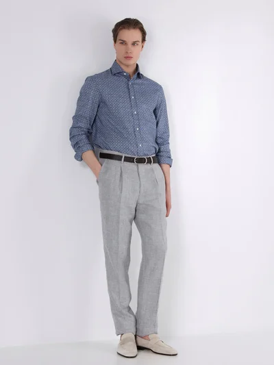 Рубашка цвет голубой — превью 5