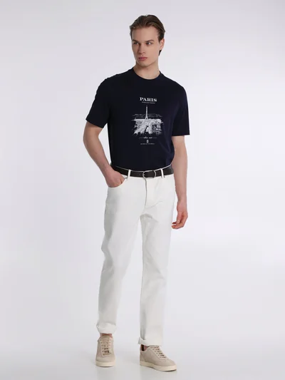 Футболка цвет темно-синий — превью 2