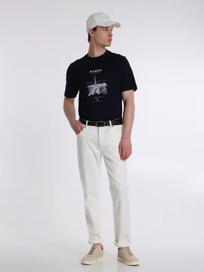 Футболка цвет темно-синий — превью 3