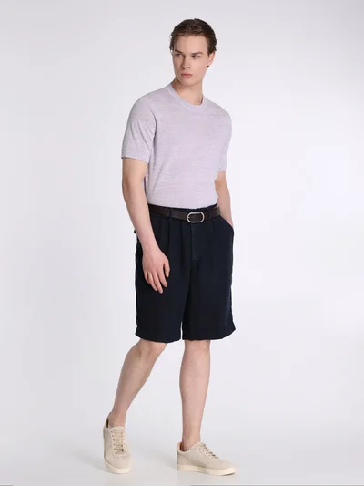 Шорты цвет темно-синий — превью 2