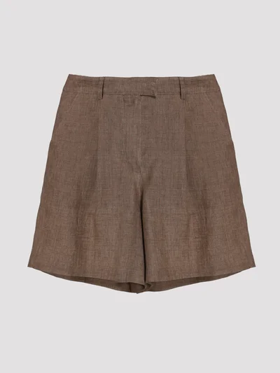 Шорты цвет коричневый — превью 1