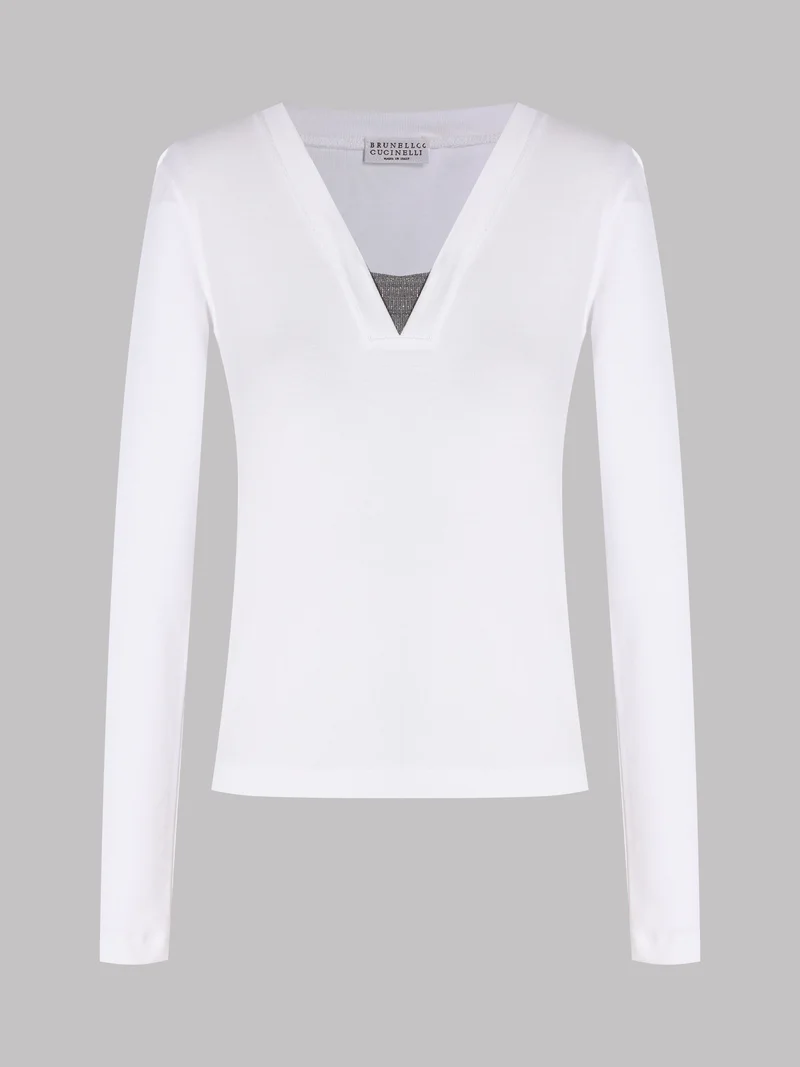 Лонгслив цвет белый