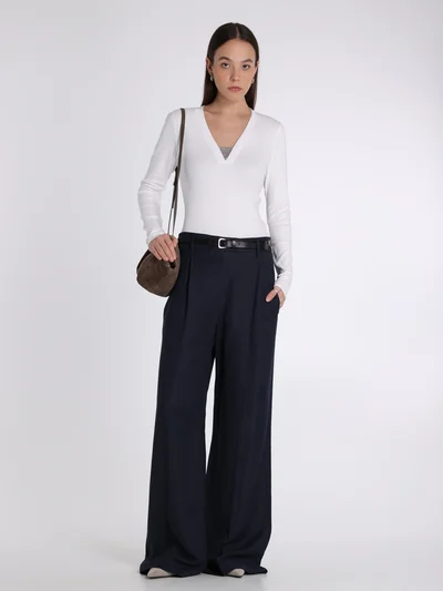 Лонгслив цвет белый — превью 3