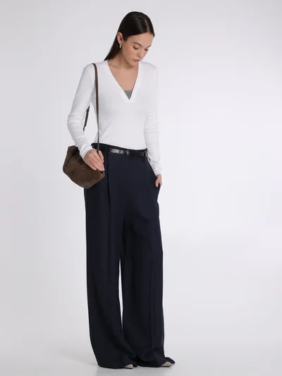 Лонгслив цвет белый — превью 4