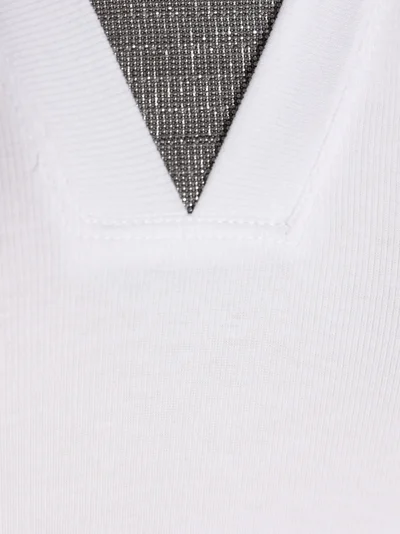 Лонгслив цвет белый — превью 5