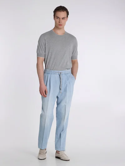 Джинсы цвет голубой — превью 3