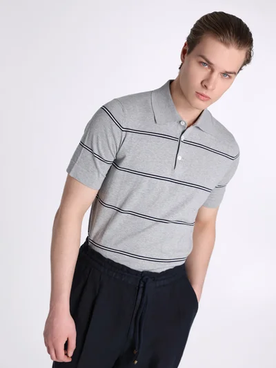 Поло цвет серый — превью 4