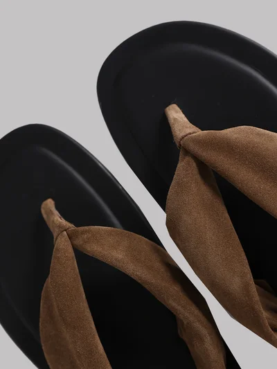 Шлепанцы цвет бежево-коричневый — превью 4