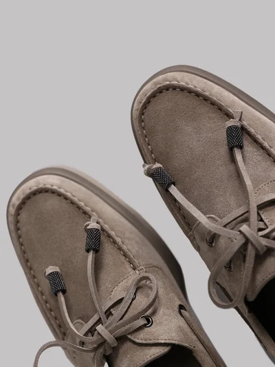 Лоферы цвет серо-коричневый — превью 4