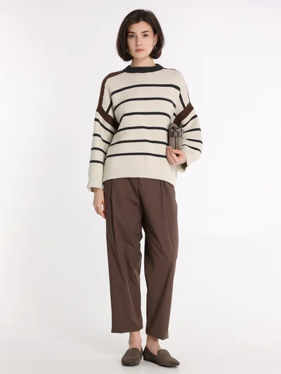 Брюки цвет шоколадный — превью 2