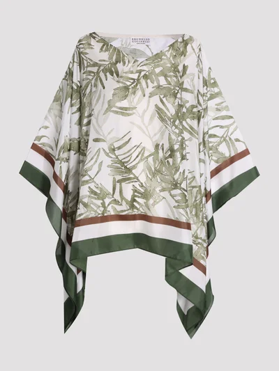 Блузка цвет зеленый — превью 1