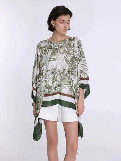 Блузка цвет зеленый — превью 2