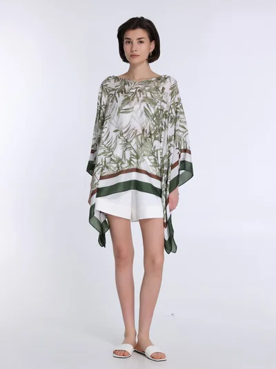 Блузка цвет зеленый — превью 3