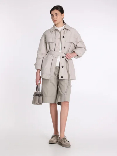 Куртка цвет светло-серый — превью 4