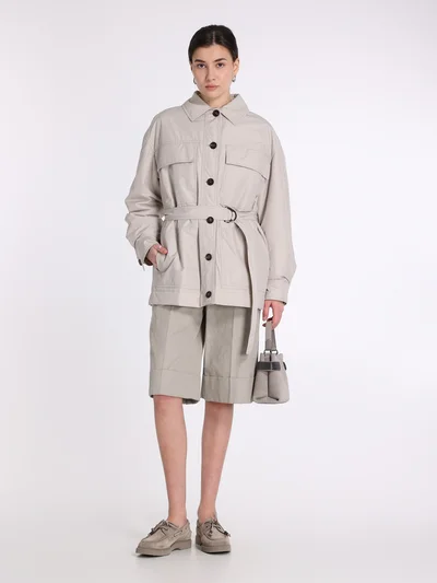 Куртка цвет светло-серый — превью 5