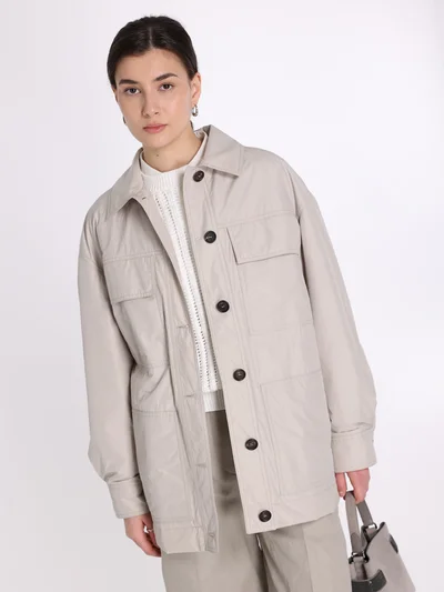 Куртка цвет светло-серый — превью 6