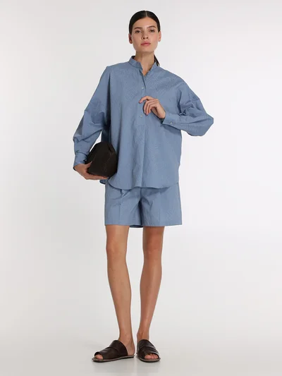 Рубашка цвет голубой — превью 3