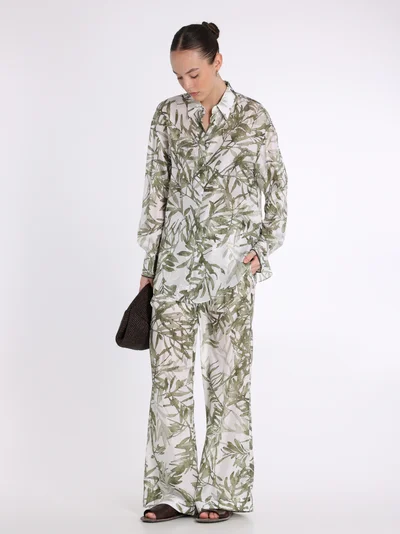 Блузка цвет зеленый — превью 4