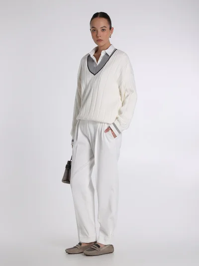 Пуловер цвет белый — превью 5