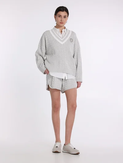 Шорты цвет светло-серый — превью 2