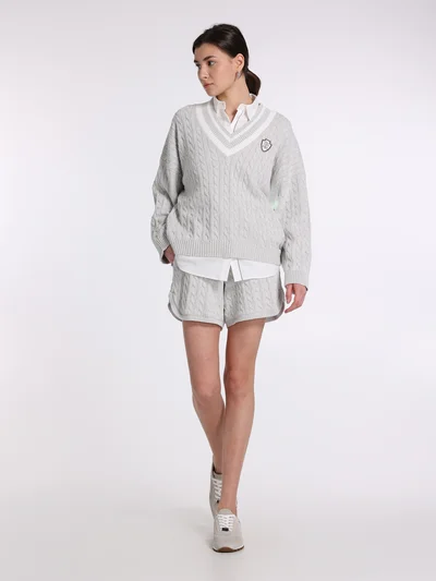 Шорты цвет светло-серый — превью 3