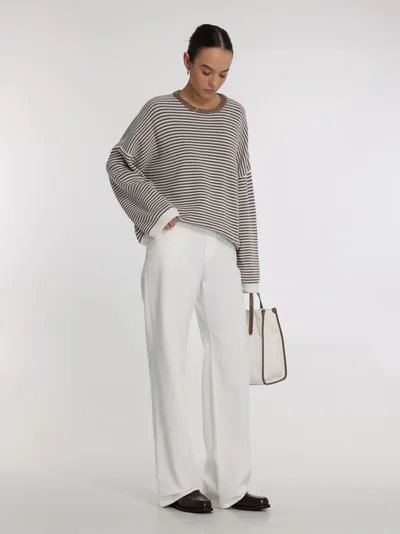 Джинсы цвет молочный — превью 4