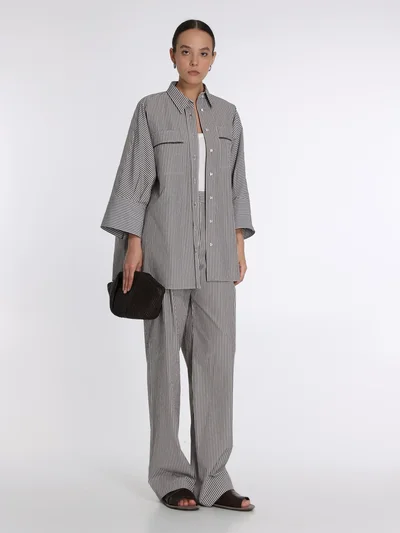 Брюки цвет шоколадно-белый — превью 2