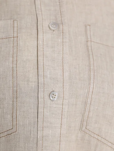 Рубашка цвет светло-бежевый — превью 6