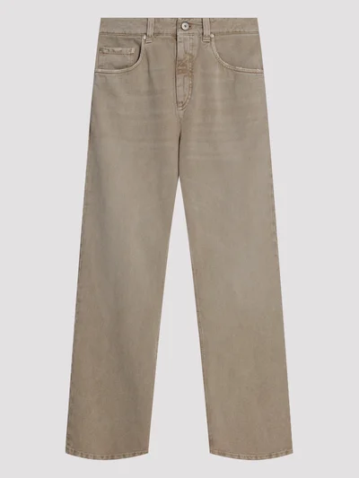 Джинсы цвет молочный — превью 1