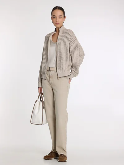 Джинсы цвет молочный — превью 3