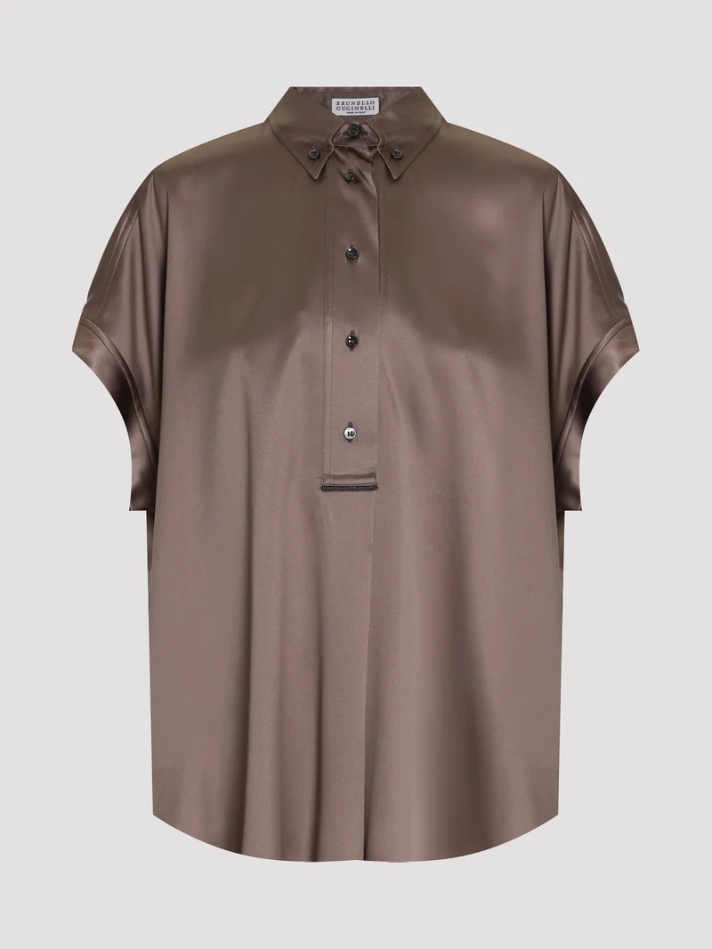 Блузка цвет кофейный