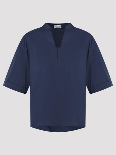 Рубашка цвет синий — превью 1