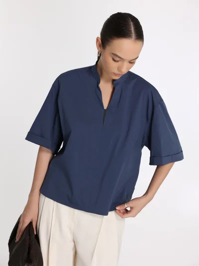 Рубашка цвет синий — превью 5