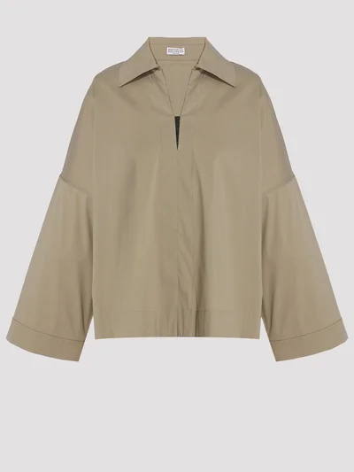 Рубашка цвет бежевый — превью 1