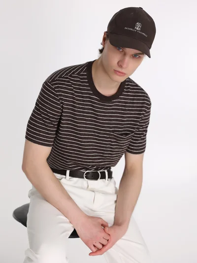 Футболка цвет коричневый — превью 4