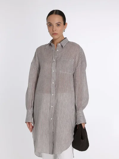 Рубашка цвет коричневая — превью 2