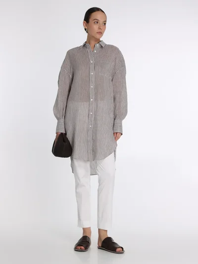 Рубашка цвет коричневая — превью 4